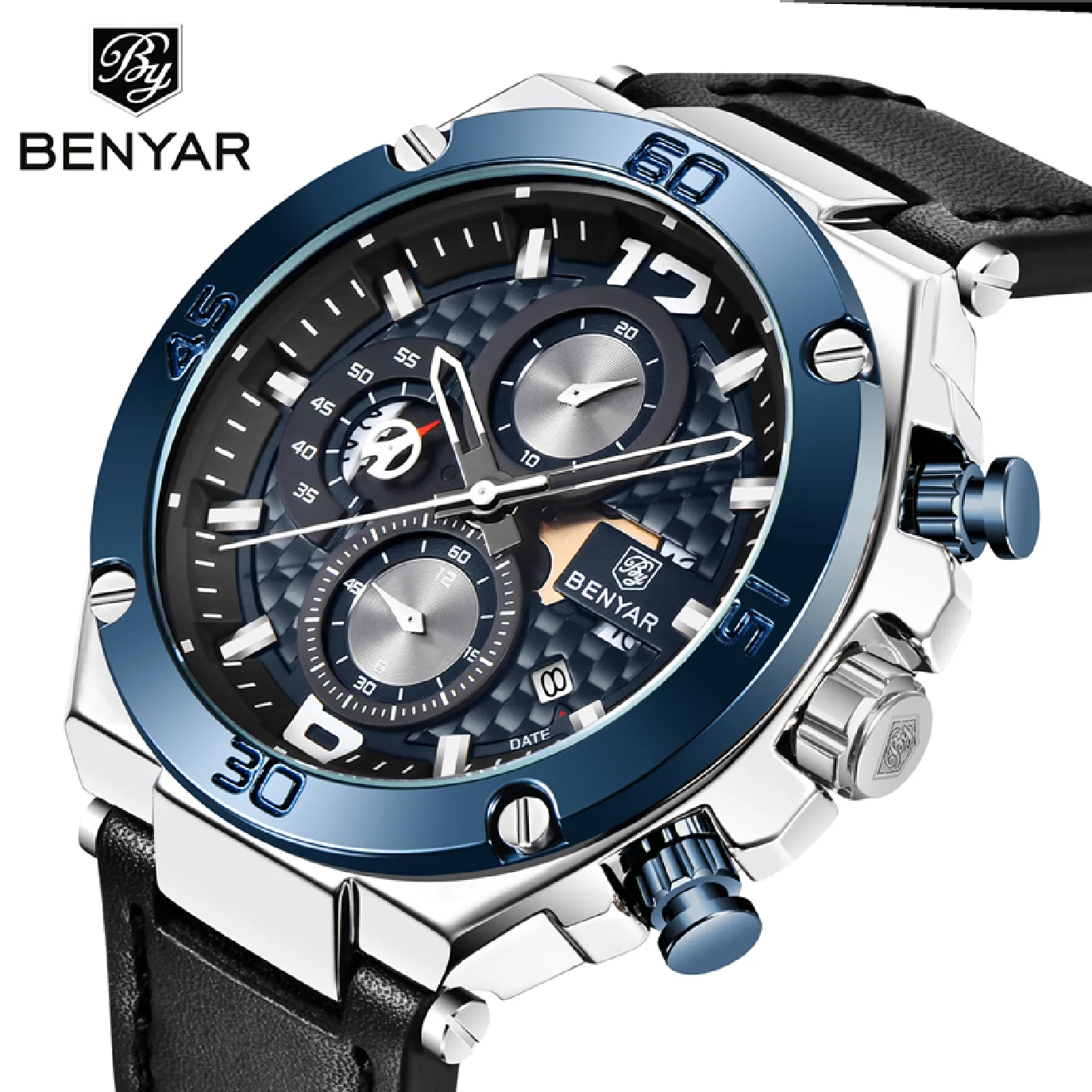 BENYAR Top Brand Large dial design Chronograph Sport Mens Watches Fashion Military Waterproof Quartz Watch Relogio Masculino
BENYAR Top Brand Large dial design Chronograph Sport Mens Watches Fashion Military Waterproof Quartz Watch Relogio Masculino