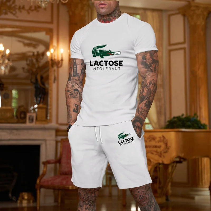 2022 new brand two-piece suit cotton short-sleeved T-shirt + shorts men's casual sportswear fitness clothes 
2022 new brand two-piece suit cotton short-sleeved T-shirt + shorts men's casual sportswear fitness clothes