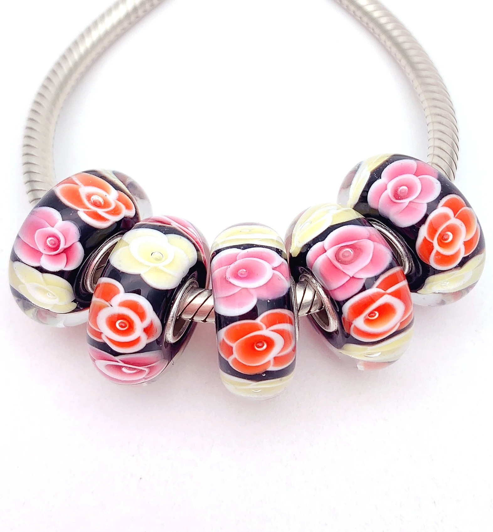 XHYG226 5X 100% Authenticity S925 Sterling Silver Beads Murano GlassBeads Fit European Charms Bracelet Diy Jewelry Lampwork
XHYG226 5X 100% Authenticity S925 Sterling Silver Beads Murano GlassBeads Fit European Charms Bracelet Diy Jewelry Lampwork
