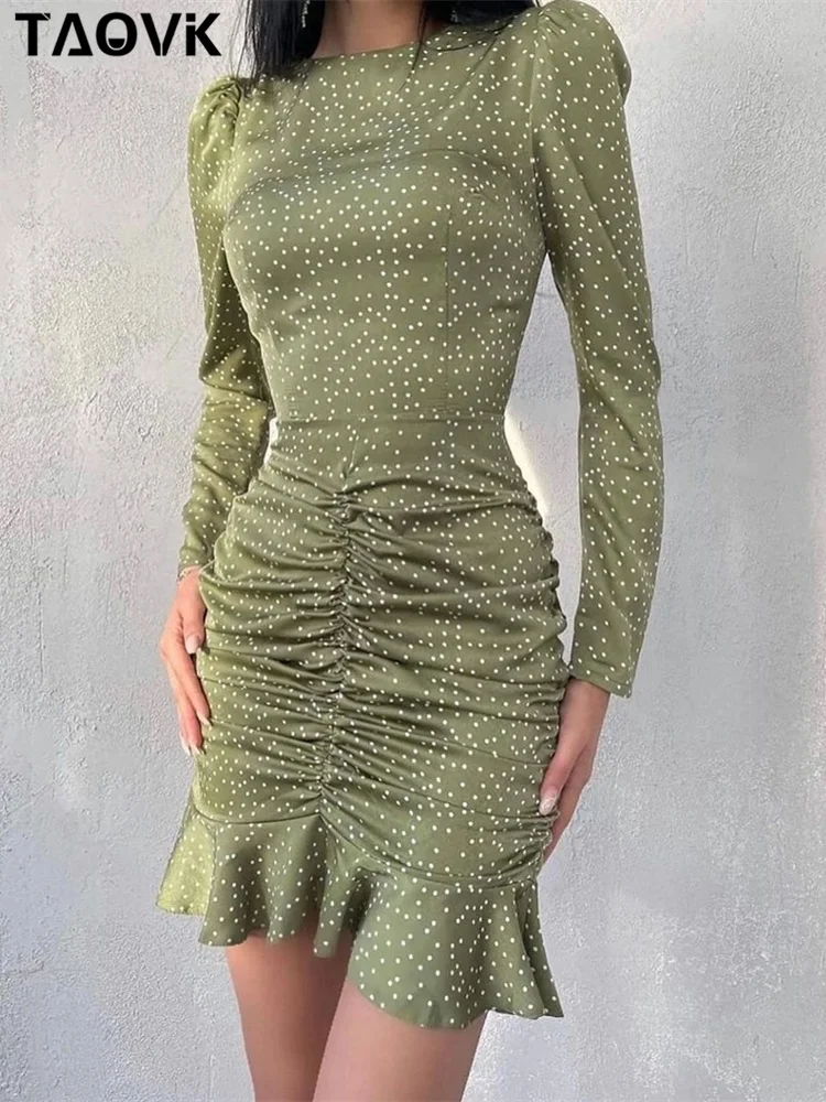 TAOVK Women’s Mini Dresses Slim Sexy Polka Dot Long Sleeves Short Sundress Skinny Party Package Hip Summer Clothes
TAOVK Women’s Mini Dresses Slim Sexy Polka Dot Long Sleeves Short Sundress Skinny Party Package Hip Summer Clothes