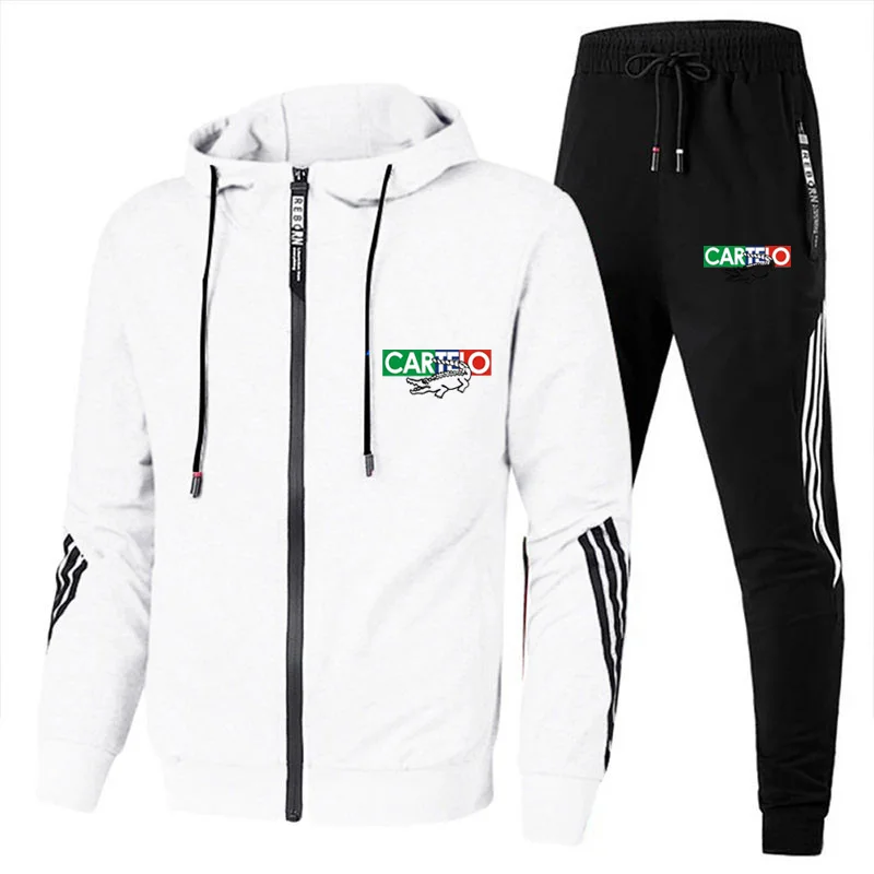 CARTELO Autumn and Winter High Quality Men's Zipper Hooded Jacket Fashion Set Trend Outdoor Sports Printed Jacket Pants Set
CARTELO Autumn and Winter High Quality Men's Zipper Hooded Jacket Fashion Set Trend Outdoor Sports Printed Jacket Pants Set