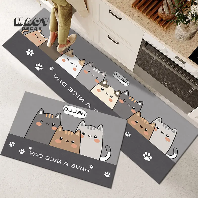 

Kitchen Floor Rug Living Room Bedroom Washable Long Area Carpets Bathroom Non-Slip Entrance Door Home Decor Customizable Mats