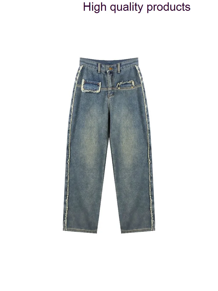 Street American Style High Waist Straight Blue Jeans Pants Fashion Women's Baggy Y2K Wide Leg Denim Trouser Female Clothes
Street American Style High Waist Straight Blue Jeans Pants Fashion Women's Baggy Y2K Wide Leg Denim Trouser Female Clothes