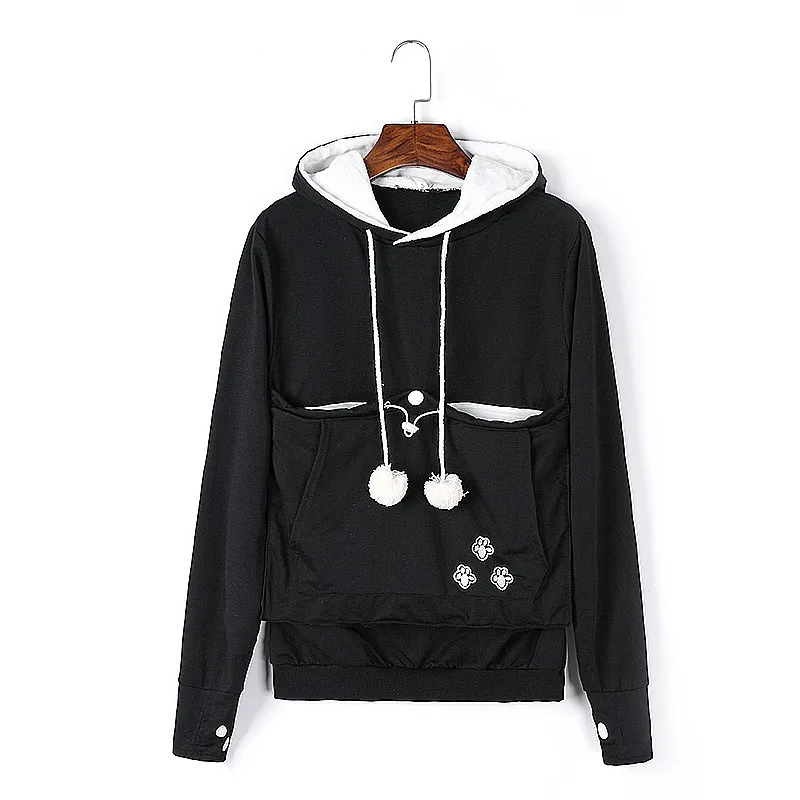 Women Kangaroo Pocket Cat Paw Print Casual Hooded Pullover Cute Couples Hoodies Sweatshirts Fluff Ball Drawstring Female Jumper
Women Kangaroo Pocket Cat Paw Print Casual Hooded Pullover Cute Couples Hoodies Sweatshirts Fluff Ball Drawstring Female Jumper