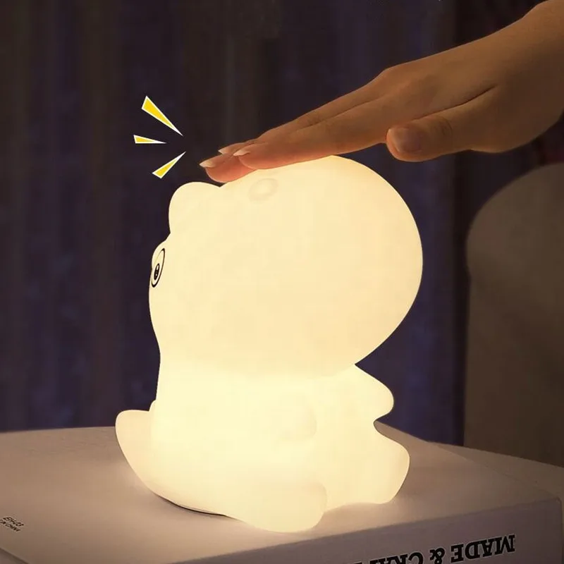 Led Silicone Night Light For Baby Kids Children Bedroom Soft Dinosaur Toy Nursery Lamp Decoration Home Decor Christmas Gift
Led Silicone Night Light For Baby Kids Children Bedroom Soft Dinosaur Toy Nursery Lamp Decoration Home Decor Christmas Gift