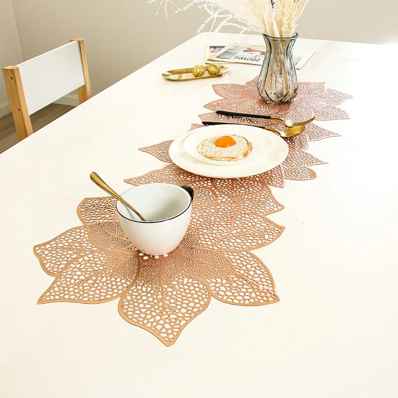 PVC table flag long solid color bronzing table flag linen creative irregular flower Nordic light luxury decoration
PVC table flag long solid color bronzing table flag linen creative irregular flower Nordic light luxury decoration