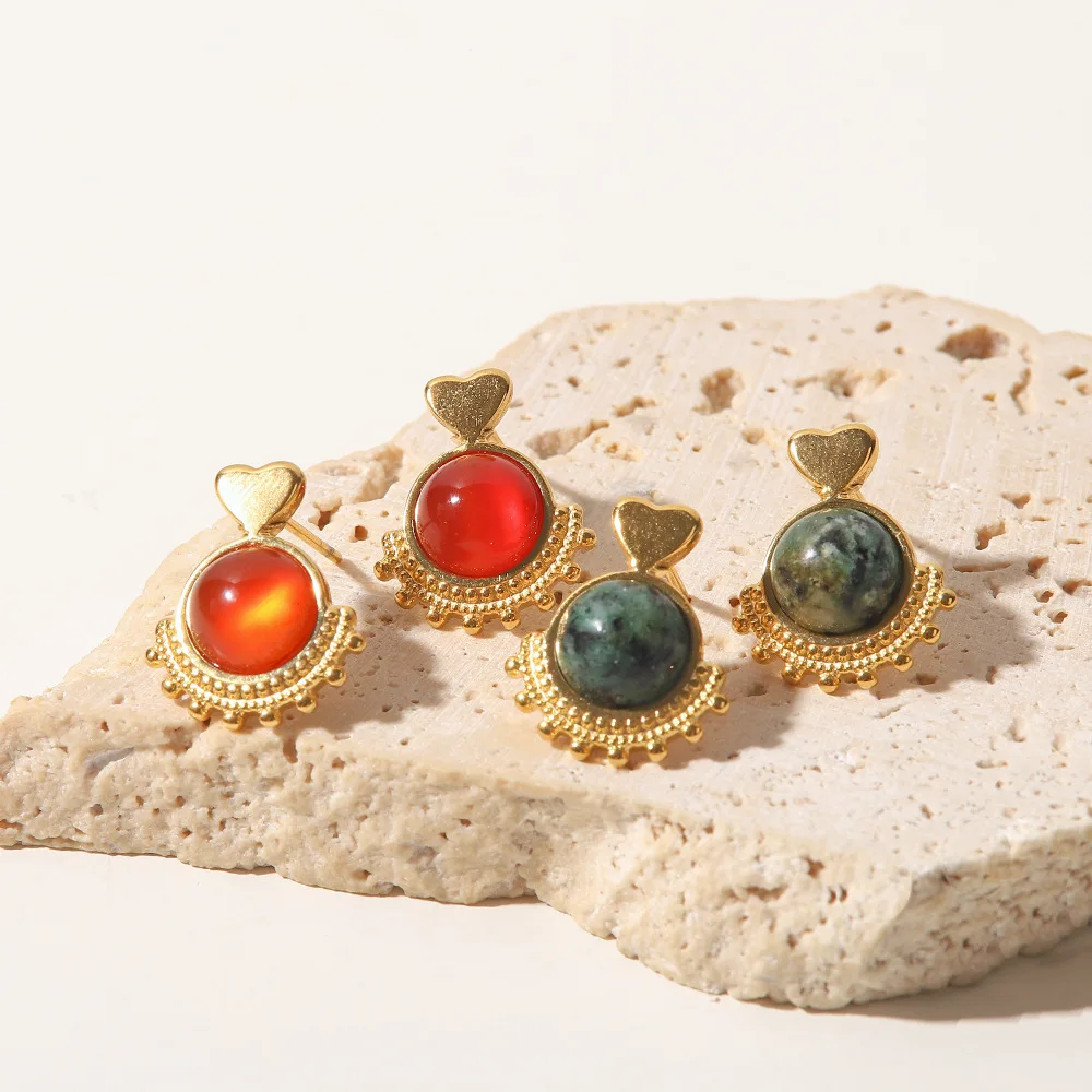 Turquoise Agate Heart Stud Earrings For Women Versatile Turquoise Natural Agate Stone Sunshine Heart Stud Earrings Jewelry Gift
Turquoise Agate Heart Stud Earrings For Women Versatile Turquoise Natural Agate Stone Sunshine Heart Stud Earrings Jewelry Gift