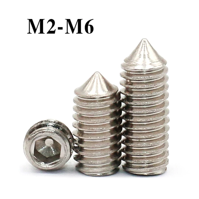 5-10Pcs M2 M2.5 M3 M4 M5 M6 Cone Point Grub Set Screws Bolts 304 Stainless Steel Allen Head Socket Hex Hexagon Screw L=3-30mm
5-10Pcs M2 M2.5 M3 M4 M5 M6 Cone Point Grub Set Screws Bolts 304 Stainless Steel Allen Head Socket Hex Hexagon Screw L=3-30mm