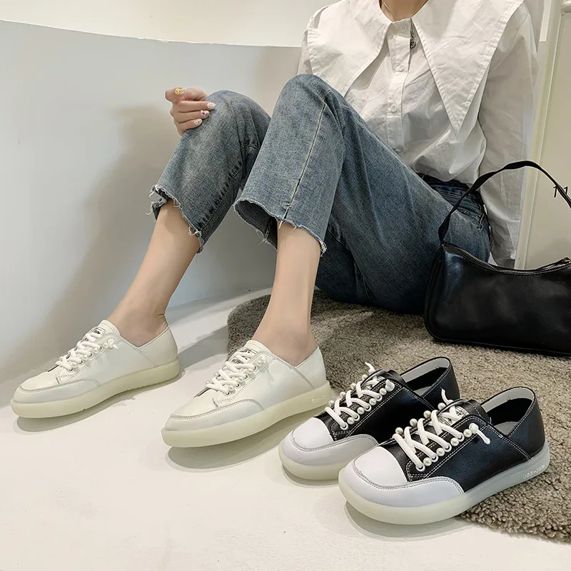 Fashion Women Leather Sneakers Round Toe Slip-On Travel Shoes Woman Casual Ladies Lazy Flats Spring New Running Shoe Female
Fashion Women Leather Sneakers Round Toe Slip-On Travel Shoes Woman Casual Ladies Lazy Flats Spring New Running Shoe Female