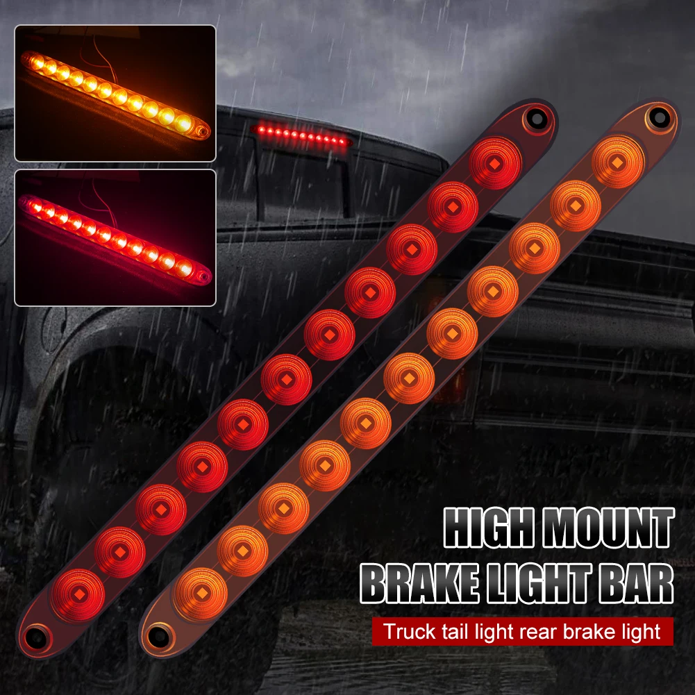 2PCS 15" LED Light Bar Stop Braking Light Red Amber Trailer Truck Tailgate Light Bar Turn Signal Tail Light Waterproof
2PCS 15" LED Light Bar Stop Braking Light Red Amber Trailer Truck Tailgate Light Bar Turn Signal Tail Light Waterproof