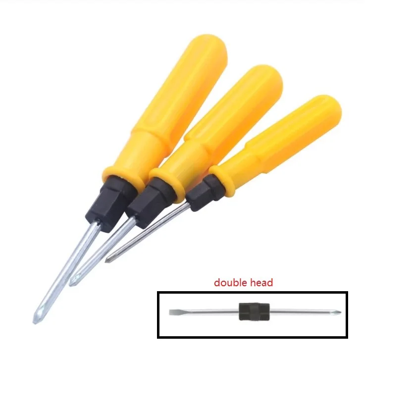 2inch/3inch/4inch Yellow Alloy Steel Screwdriver 2 Sides Double Head Slotted Cross Screwdrivers Hand Tools Repair Tools
2inch/3inch/4inch Yellow Alloy Steel Screwdriver 2 Sides Double Head Slotted Cross Screwdrivers Hand Tools Repair Tools