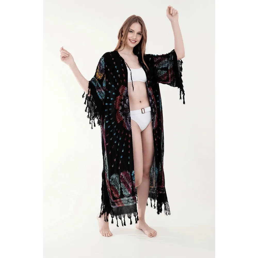 Модное цветное кафтановое кимоно Dorlie Yazlık с узором Cappadocia, кимоно с 5 ремнями
Модное цветное кафтановое кимоно Dorlie Yazlık с узором Cappadocia, кимоно с 5 ремнями