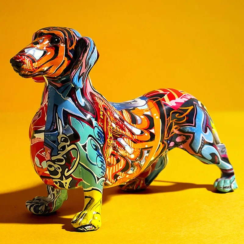 Creative Painted Colorful Dachshund Dog Decoration Home Modern Wine Cabinet Office Decor Desktop Resin Crafts Miniatures Statue
Creative Painted Colorful Dachshund Dog Decoration Home Modern Wine Cabinet Office Decor Desktop Resin Crafts Miniatures Statue