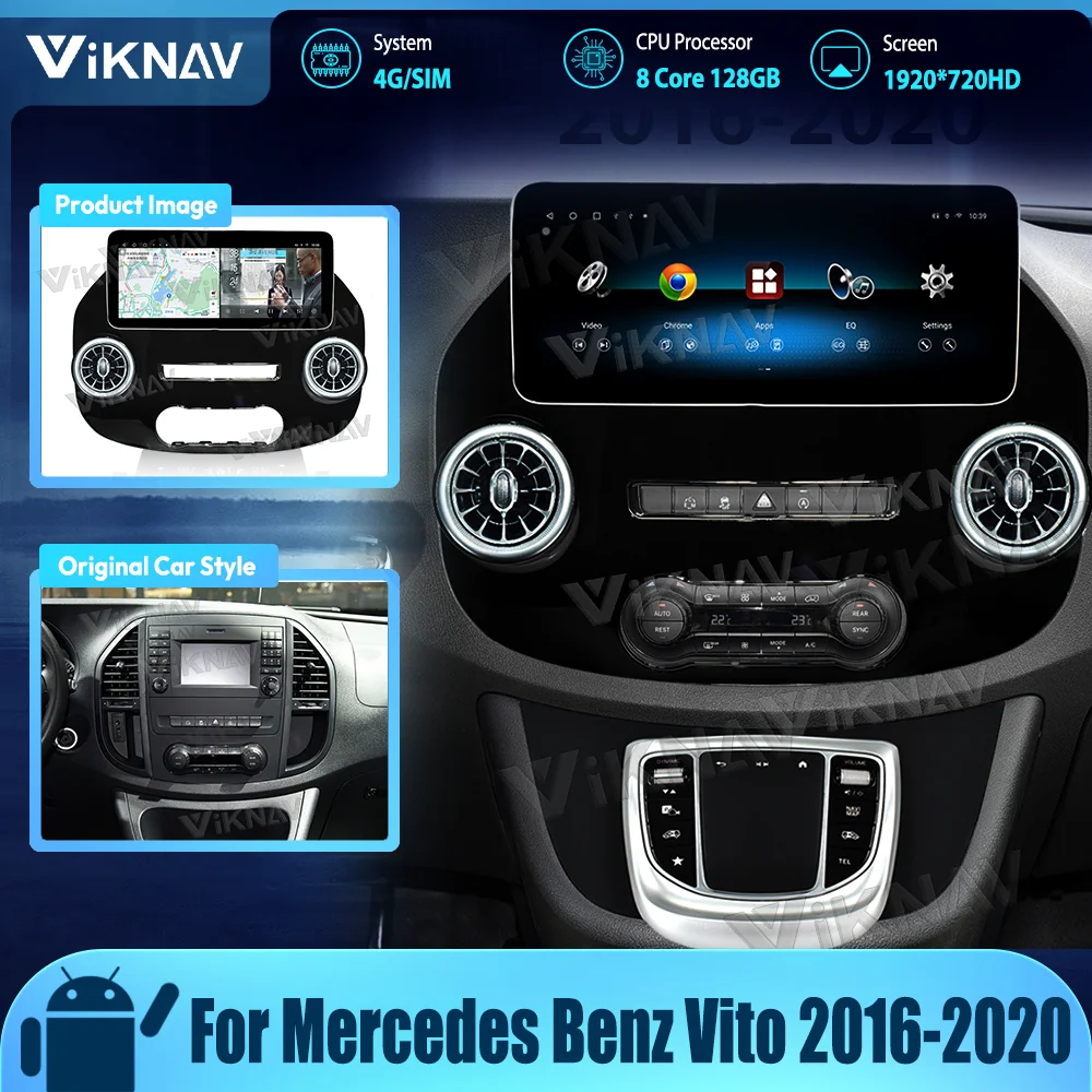 for Mercedes Benz Vito 2016-2020 Head Unit 12.3 inch Android Car Radio Stereo Receiver Multimedia Video Player GPS Navigation
for Mercedes Benz Vito 2016-2020 Head Unit 12.3 inch Android Car Radio Stereo Receiver Multimedia Video Player GPS Navigation
