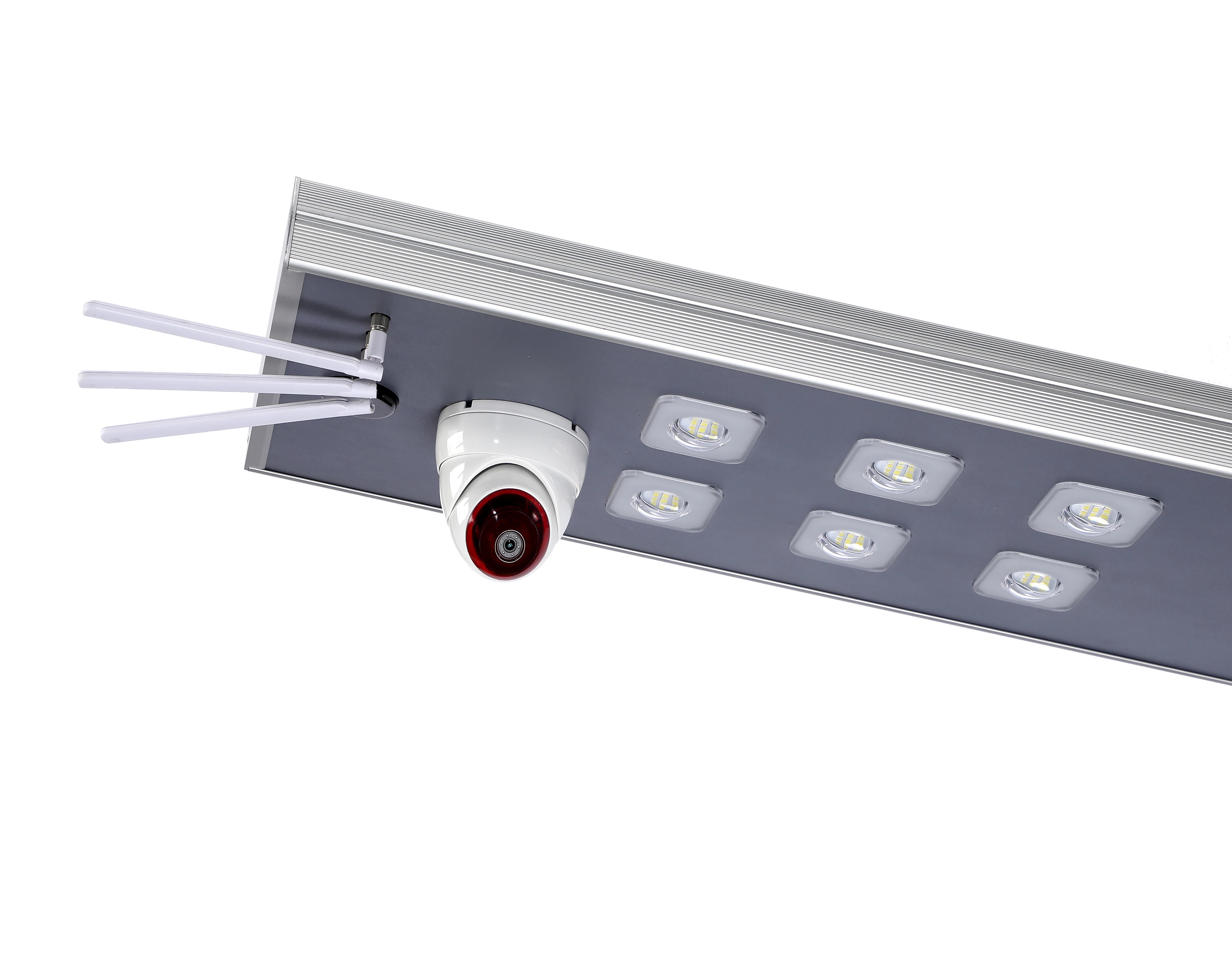 KongFu-CCTV3 Super Brightness all in one integrated solar street light with CCTV camera lampara solar led exterior 50w 60w 80w
KongFu-CCTV3 Super Brightness all in one integrated solar street light with CCTV camera lampara solar led exterior 50w 60w 80w