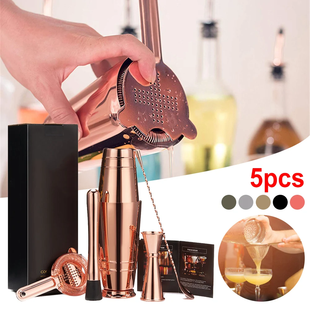 5pcs Cocktail Shaker Set 600/800ML Cocktail Mixer Bartender Kit Jigger Spoon Ice Grinder Strainer Wine Drinks Shaker Bar Tools
5pcs Cocktail Shaker Set 600/800ML Cocktail Mixer Bartender Kit Jigger Spoon Ice Grinder Strainer Wine Drinks Shaker Bar Tools