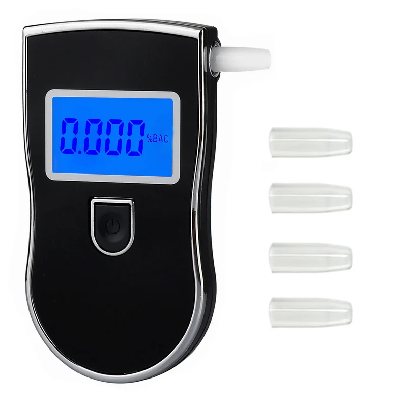 

5PCS 2018 Professional Police Digital Breath Alcohol Tester Breathalyzer AT818 Handheld Backlight Digital alcohol Concentration