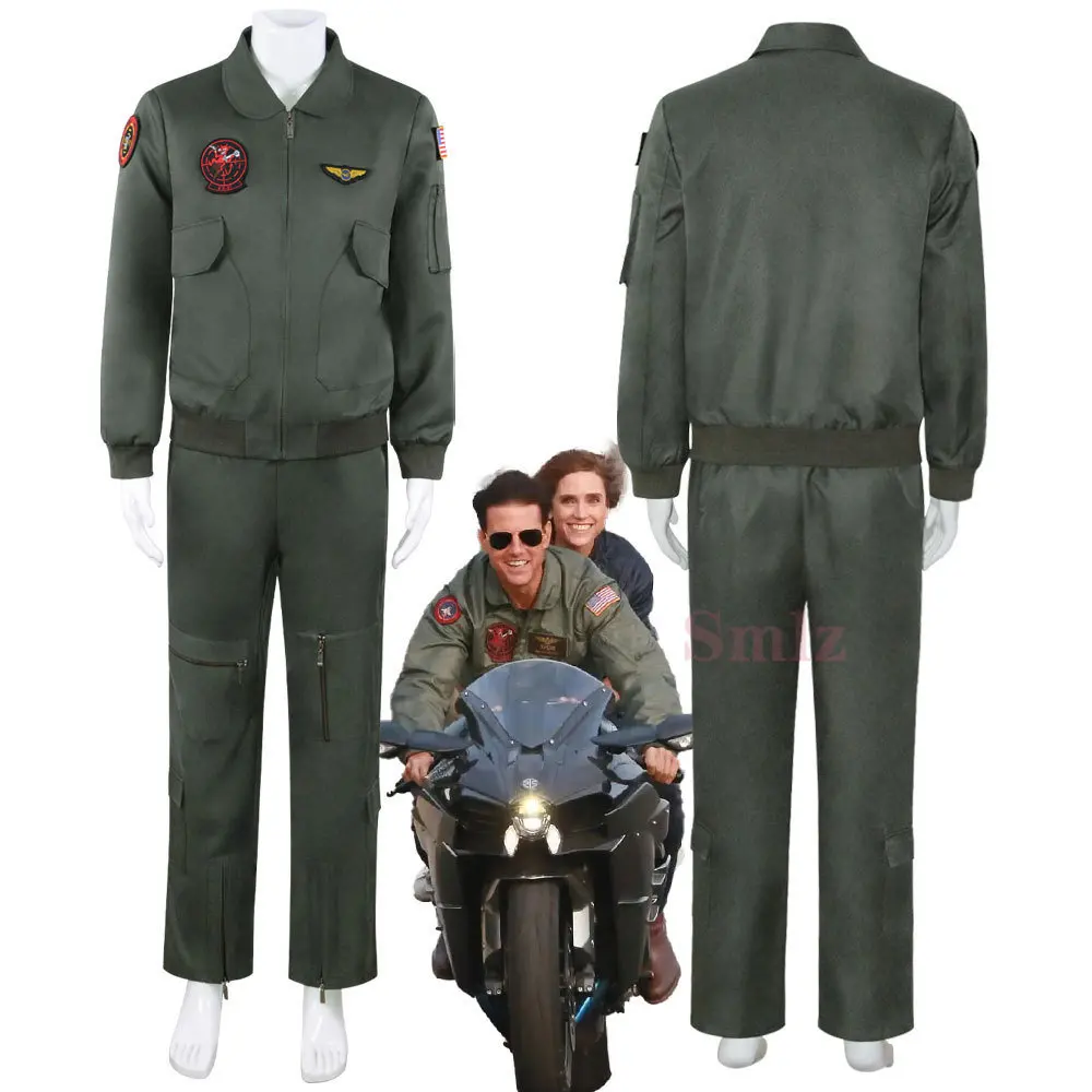 Movie Top Gun Cosplay American Airforce Uniform Adult Man Embroidery Jacket Pants Halloween Pilot Costumes For Men
Movie Top Gun Cosplay American Airforce Uniform Adult Man Embroidery Jacket Pants Halloween Pilot Costumes For Men