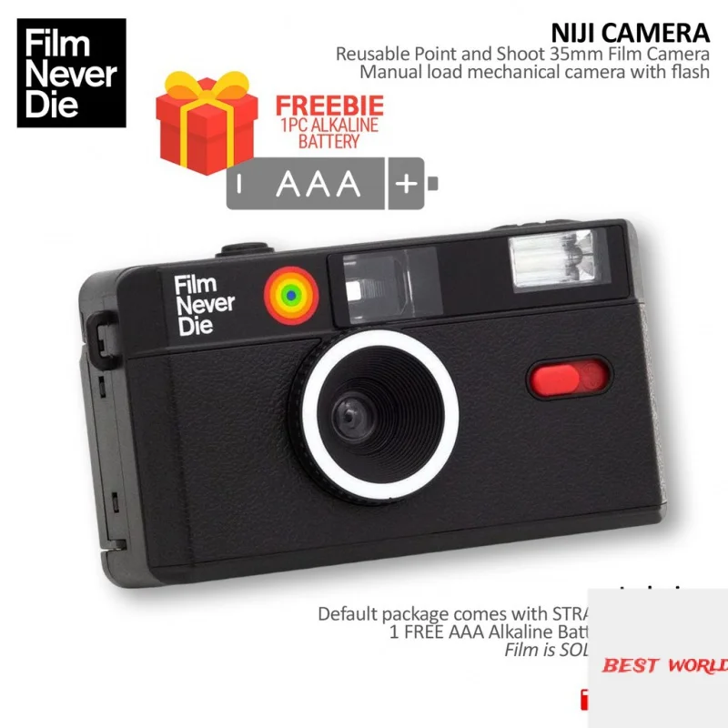 Многоразовая пленочная камера FilmNeverDie NIJI 135, ограниченная пленка 35 мм, камера MVP в комплект не входит
Многоразовая пленочная камера FilmNeverDie NIJI 135, ограниченная пленка 35 мм, камера MVP в комплект не входит
