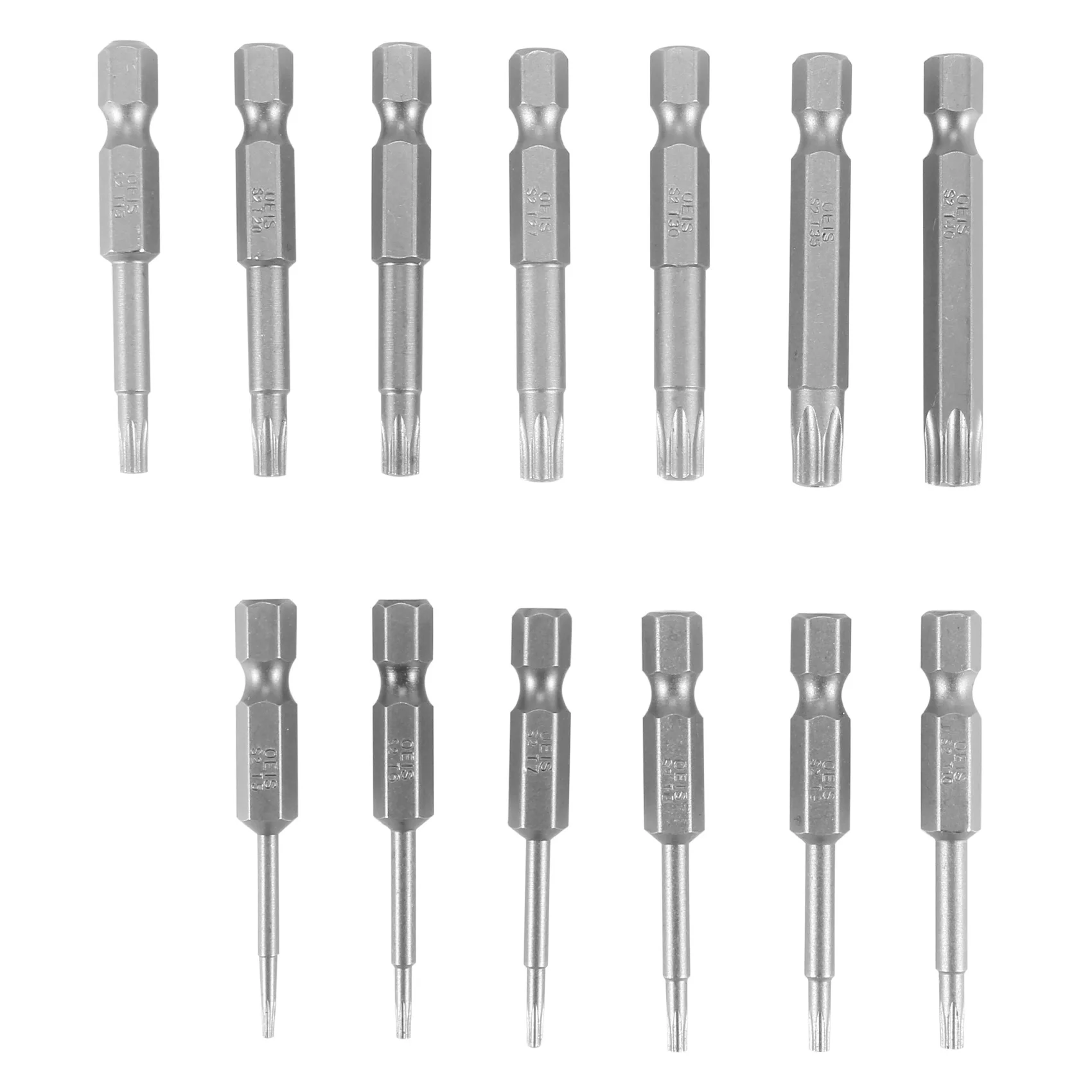 13 Pcs 1/4 Inch Screw Driver Bit Set S2 Steel Hex T5-T45 Magnetic Torx Head Star 6 Point Screwdriver Kit
13 Pcs 1/4 Inch Screw Driver Bit Set S2 Steel Hex T5-T45 Magnetic Torx Head Star 6 Point Screwdriver Kit