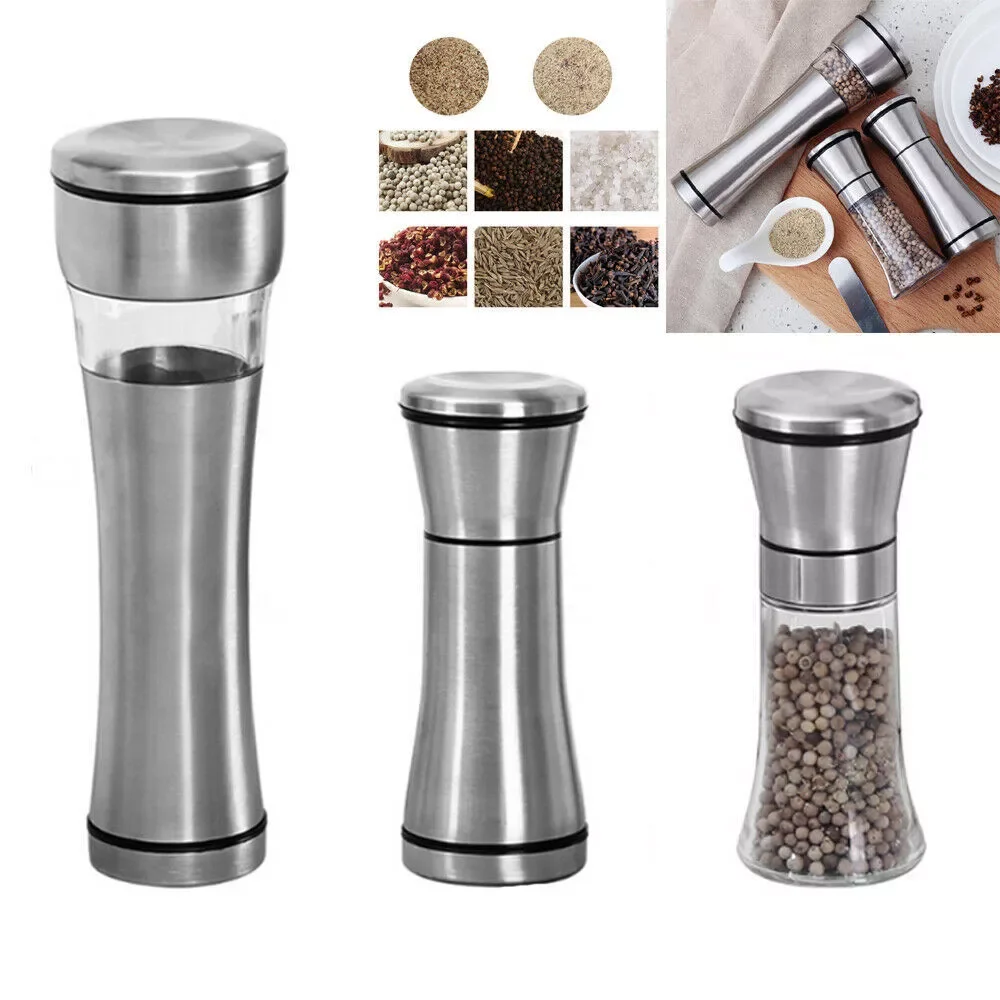 New Stainless Manual Salt Pepper Mill Spice Grinder Muller Kitchen Tools Gadgets 3 Size
New Stainless Manual Salt Pepper Mill Spice Grinder Muller Kitchen Tools Gadgets 3 Size