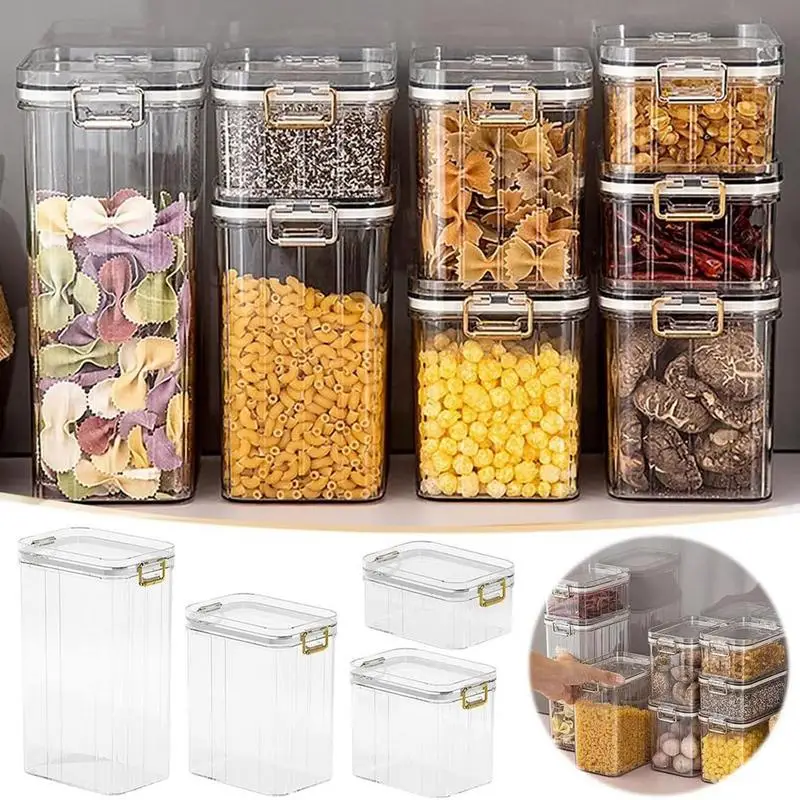 Clear Storage Jars Airtight Laundry Detergent Dispenser Stackable Nut Storage Containers Food Canister For Kitchen Cosmetic Jars 
Clear Storage Jars Airtight Laundry Detergent Dispenser Stackable Nut Storage Containers Food Canister For Kitchen Cosmetic Jars
