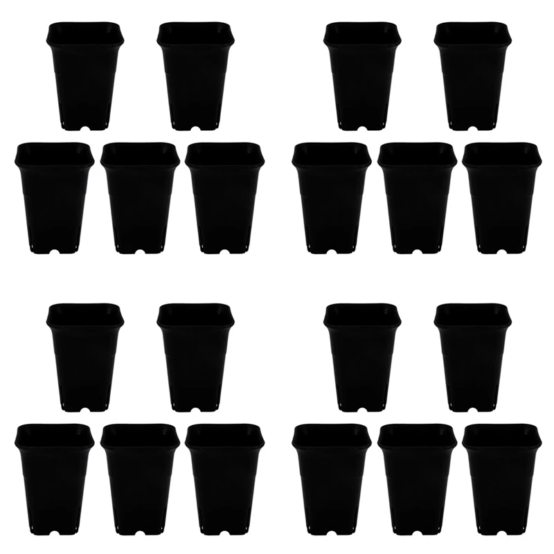 20Pcs Black Square High Waist Mini Nursery Pot Planter Succulent Plant Pot Small Flower Planters, M
20Pcs Black Square High Waist Mini Nursery Pot Planter Succulent Plant Pot Small Flower Planters, M