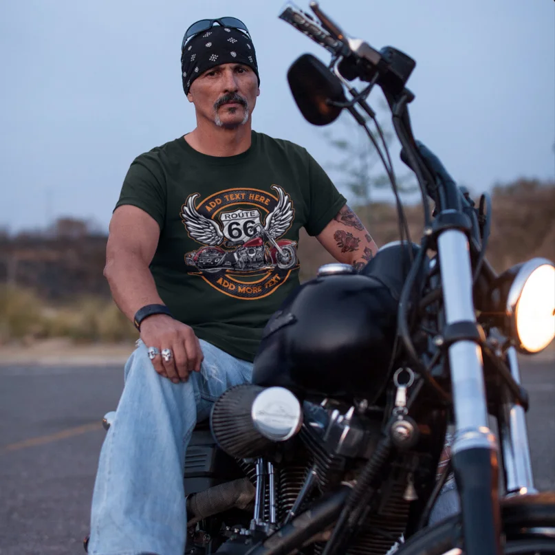 Customize Vintage Motorcycle Route 66 Wings Design T-Shirt 100% Cotton O-Neck Summer Short Sleeve Casual Mens T-shirt Size S-3XL
Customize Vintage Motorcycle Route 66 Wings Design T-Shirt 100% Cotton O-Neck Summer Short Sleeve Casual Mens T-shirt Size S-3XL