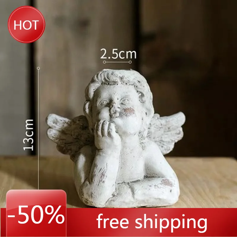 European retro old white girl angel decoration ornament American resin character statue knickknack gift
European retro old white girl angel decoration ornament American resin character statue knickknack gift