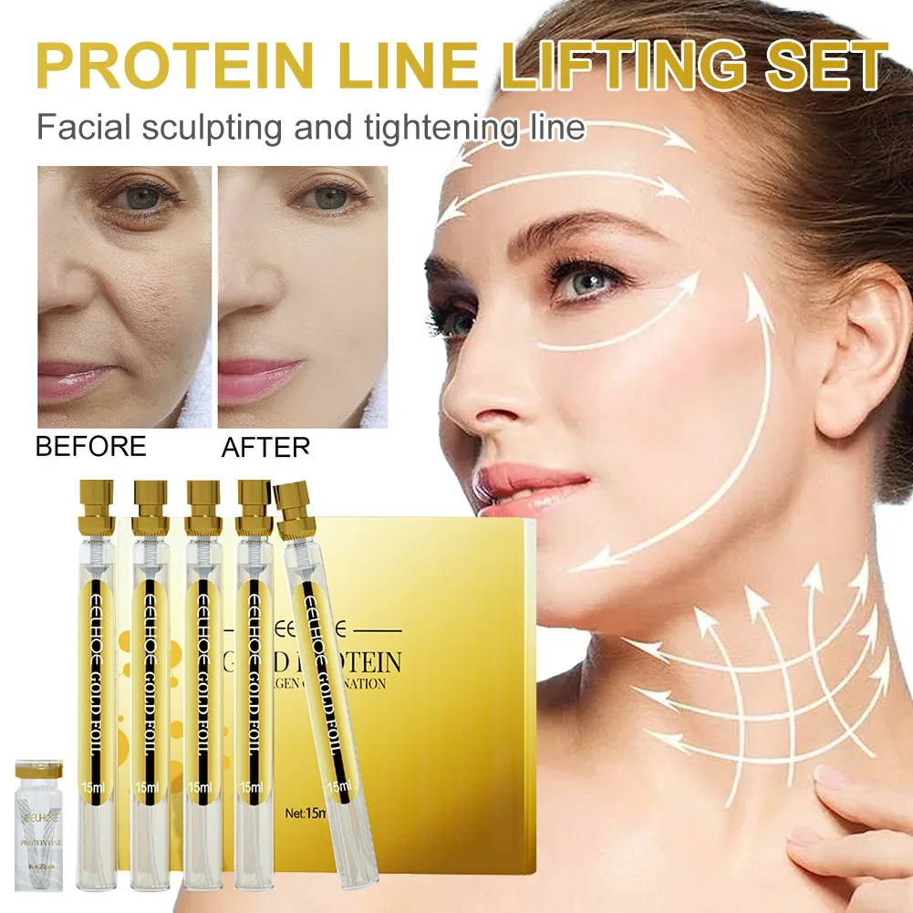 Facial Protein Thread Lifting Set Absorbable Collagen Line Gold Serum Anti-Aging Wrinkles Removal Firming Lifting Kit Skin Care
Facial Protein Thread Lifting Set Absorbable Collagen Line Gold Serum Anti-Aging Wrinkles Removal Firming Lifting Kit Skin Care