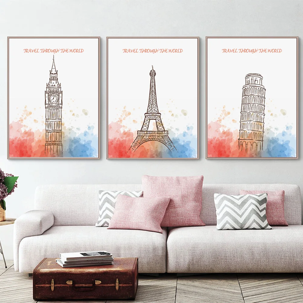 Watercolor Wall Art Poster Eiffel Tower Canvas Picture Nordic Home Room Decor Frameless Paintings for Living Room
Watercolor Wall Art Poster Eiffel Tower Canvas Picture Nordic Home Room Decor Frameless Paintings for Living Room