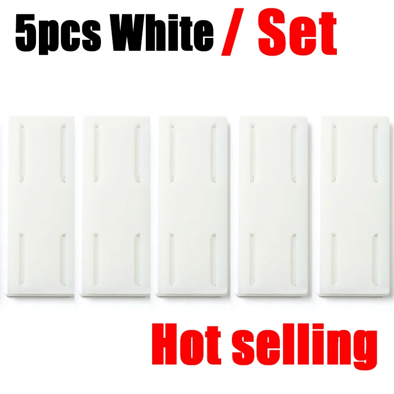 

5PCS White Socket Paste Fixer Patch Panel Holder Wall Hanging Plug Fixing Device Punch-free Plug Multi-Purpose Hooks