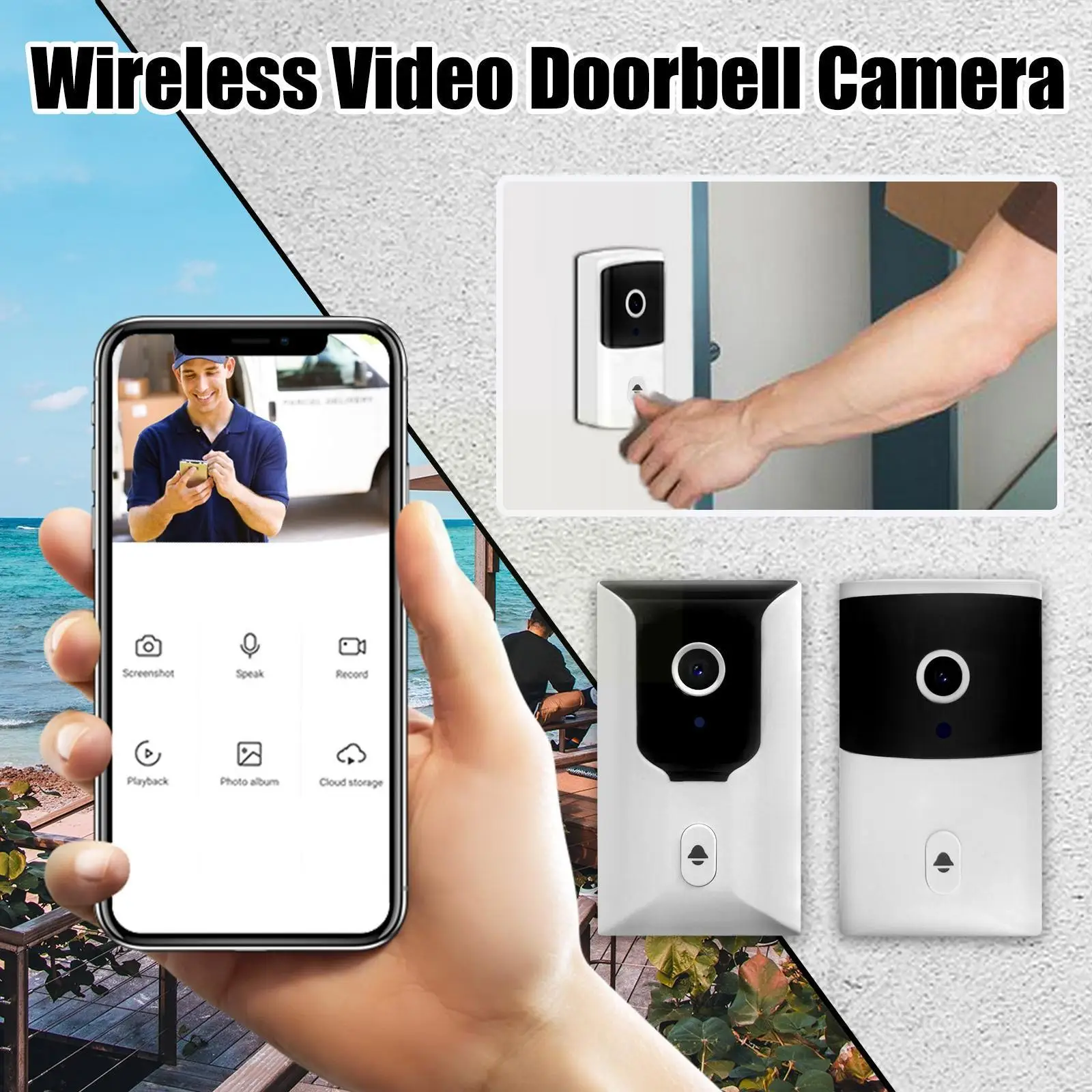 Wifi Video Doorbell Home Wireless Phone Door Home Bell Photo Audio Intercom Security Recording B4n7
Wifi Video Doorbell Home Wireless Phone Door Home Bell Photo Audio Intercom Security Recording B4n7