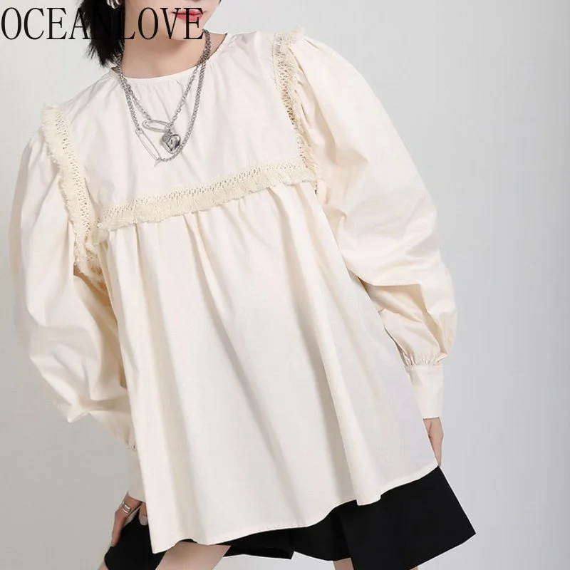 Lantern Sleeve Women Shirts Tassels Japan Style Spring Autumn Blusas Mujer Loose Leegant Retro Irregular Blouses
Lantern Sleeve Women Shirts Tassels Japan Style Spring Autumn Blusas Mujer Loose Leegant Retro Irregular Blouses