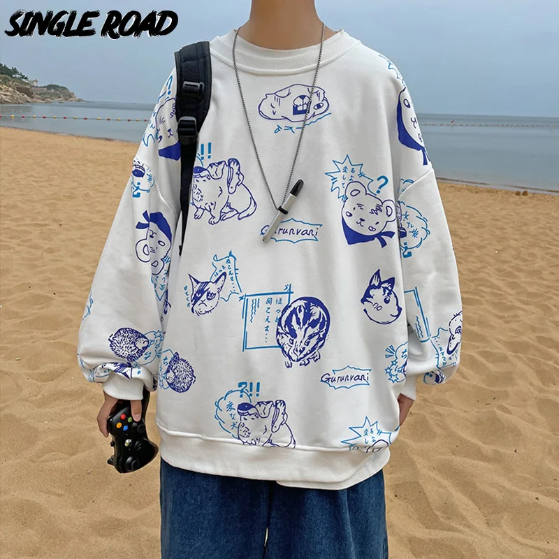 Single Road Mens Crewneck Sweatshirt Men 2022 Spring Anime Full Print Sweatshirts Male Oversized Japanese Streetwear Pullover
Single Road Mens Crewneck Sweatshirt Men 2022 Spring Anime Full Print Sweatshirts Male Oversized Japanese Streetwear Pullover
