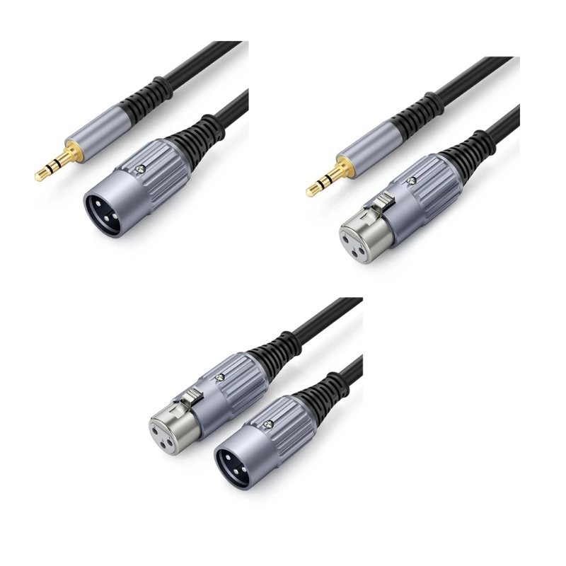 

100/200/300cm XLRMale to Female/XLRto 3.5mm Cable Microphone Connection Cord P9JB