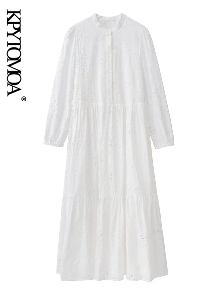 KPYTOMOA Women Fashion Hollow Out Embroidery Midi Dress Vintage Long Sleeve With Lining Female Dresses Vestidos Mujer
KPYTOMOA Women Fashion Hollow Out Embroidery Midi Dress Vintage Long Sleeve With Lining Female Dresses Vestidos Mujer