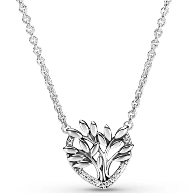Authentic 925 Sterling Silver Moments Heart Family Tree With Crystal Necklace For Women Bead Charm Diy Fashion Jewelry
Authentic 925 Sterling Silver Moments Heart Family Tree With Crystal Necklace For Women Bead Charm Diy Fashion Jewelry