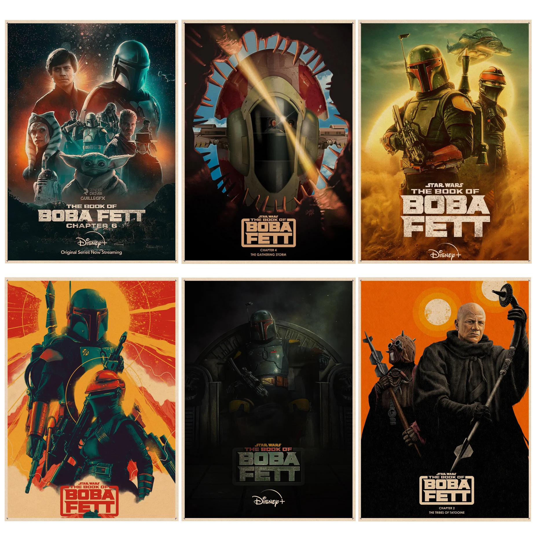 Disney The Book Of Boba Fett Movie Posters Kraft Paper Vintage Poster Wall Art Painting Study Kawaii Room Decor
Disney The Book Of Boba Fett Movie Posters Kraft Paper Vintage Poster Wall Art Painting Study Kawaii Room Decor