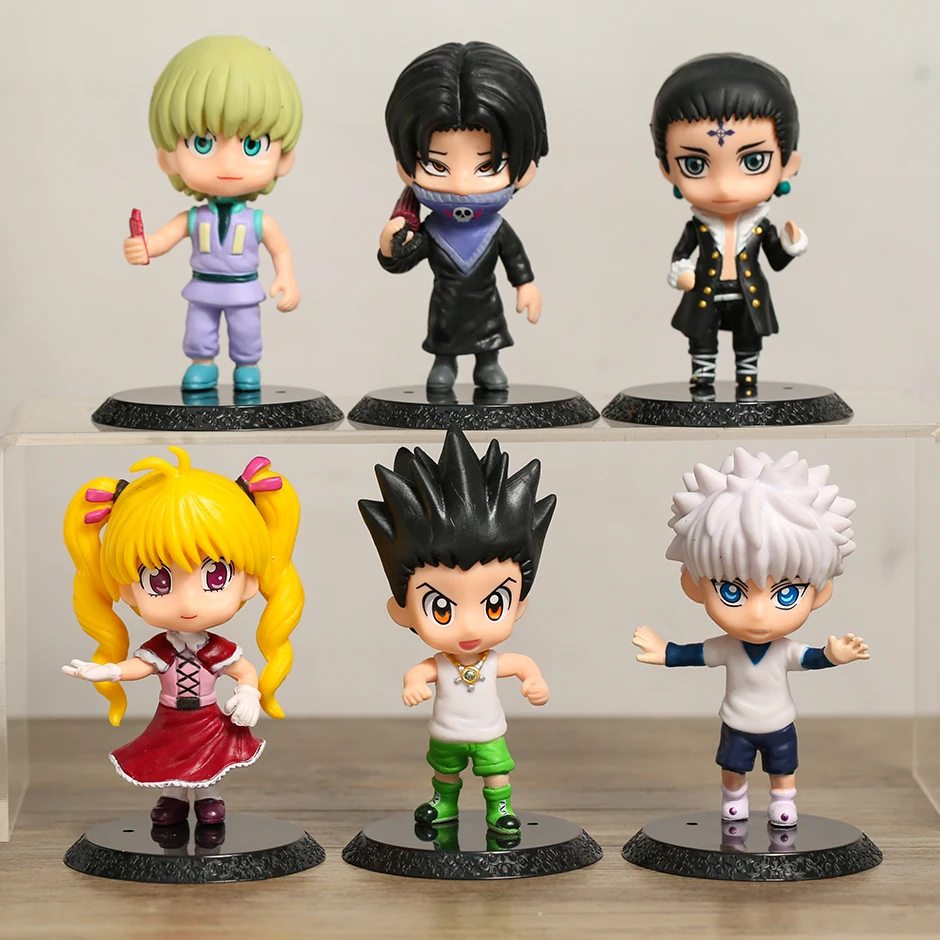 6pcs Hunter x Huner Gon Freecss Killua Chrollo Shalnark Feitan Biscuit Krueger Figures PVC Figurine Collectible Decoration Toys
6pcs Hunter x Huner Gon Freecss Killua Chrollo Shalnark Feitan Biscuit Krueger Figures PVC Figurine Collectible Decoration Toys