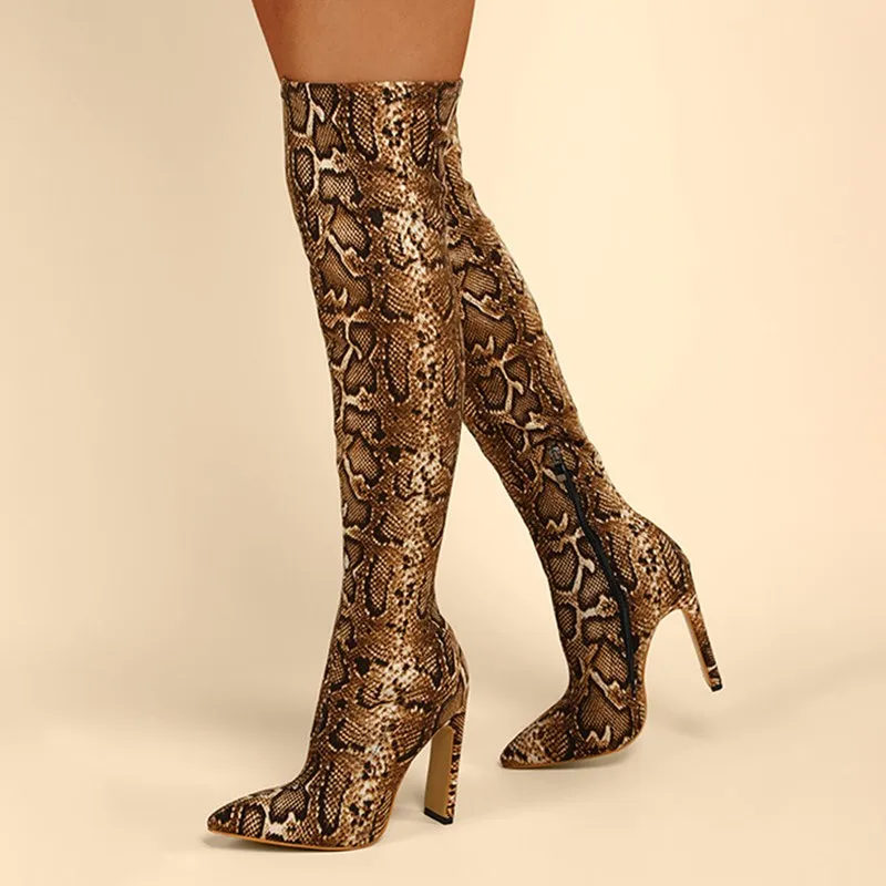 Women's High Heel Over The Knee Boots, Spring/Fall 2022 Fashion Classic Pointed Toe Stretch Thin-thin Boots Sexy Leopard Shoes
Women's High Heel Over The Knee Boots, Spring/Fall 2022 Fashion Classic Pointed Toe Stretch Thin-thin Boots Sexy Leopard Shoes