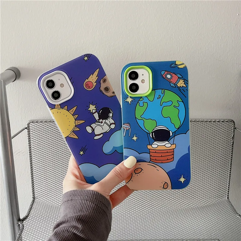 3 in 1 Cute Cartoon Space Astronaut Phone Cases For iPhone 13 12 11 Pro XS MAX XR 8 7 6S Plus Case Soft Tpu Cover PC Lens Frame
3 in 1 Cute Cartoon Space Astronaut Phone Cases For iPhone 13 12 11 Pro XS MAX XR 8 7 6S Plus Case Soft Tpu Cover PC Lens Frame