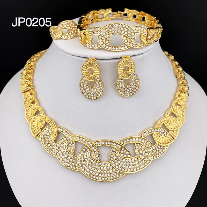 Dubai Luxury Gold Plated Jewelry For Women Bridal Beautiful Necklace Earrings Ring Bracelet Set
Dubai Luxury Gold Plated Jewelry For Women Bridal Beautiful Necklace Earrings Ring Bracelet Set