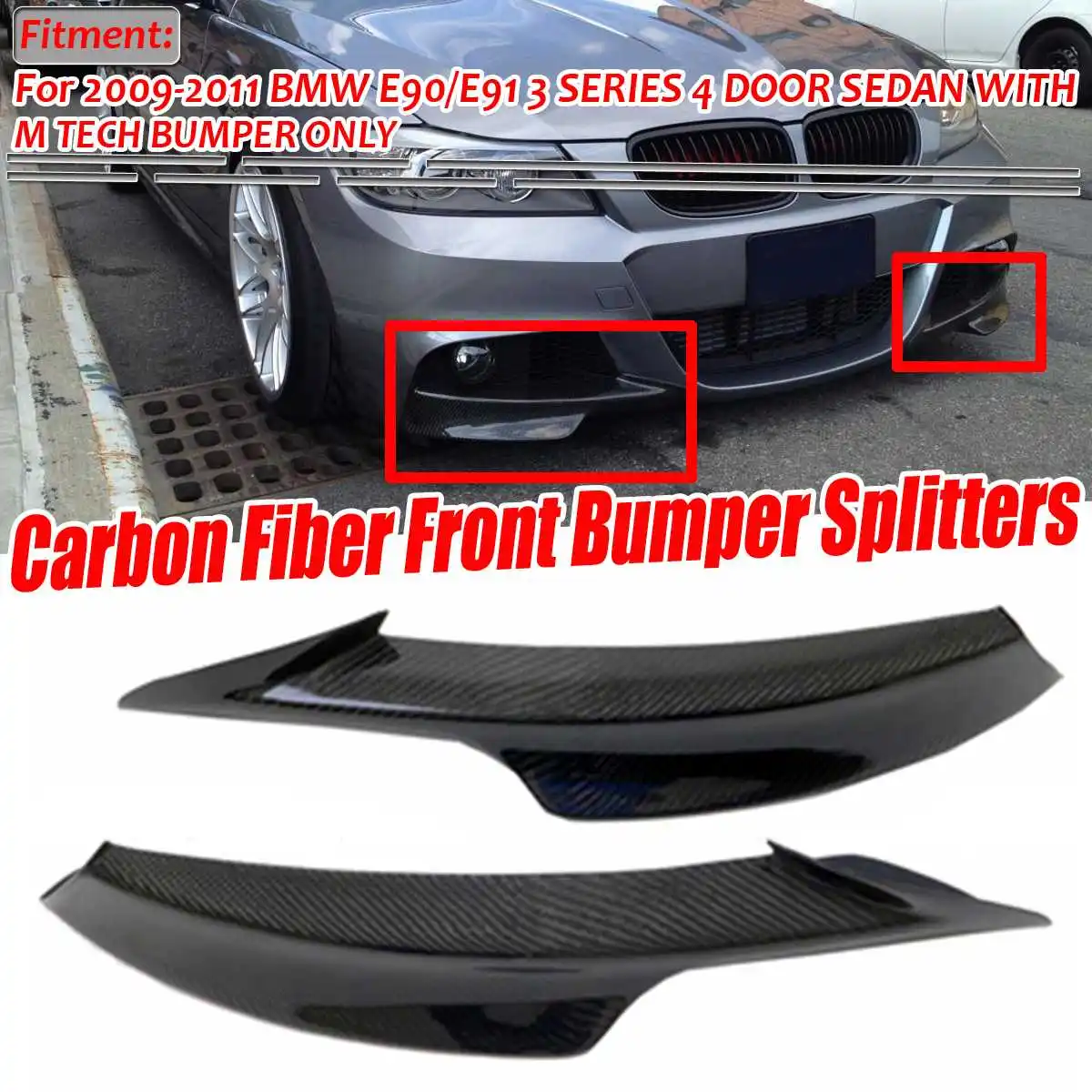 E90 Bumper Lip Real Carbon Fiber Car Front Bumper Splitter Lip Diffuser Spoiler For BMW E90 335i 328i LCI M-Tech Bumper 2009-12
E90 Bumper Lip Real Carbon Fiber Car Front Bumper Splitter Lip Diffuser Spoiler For BMW E90 335i 328i LCI M-Tech Bumper 2009-12