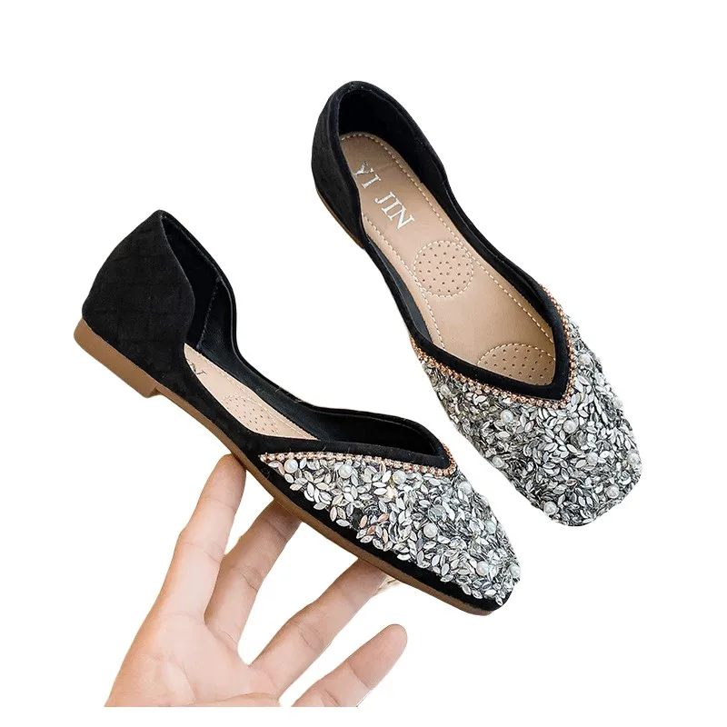 Bling Glitters Flat Shoes Women Square Toe Slip On Loafers 2022 Ladies Soft Comfortable Driving Shoes Ballerinas Ballet Flats
Bling Glitters Flat Shoes Women Square Toe Slip On Loafers 2022 Ladies Soft Comfortable Driving Shoes Ballerinas Ballet Flats
