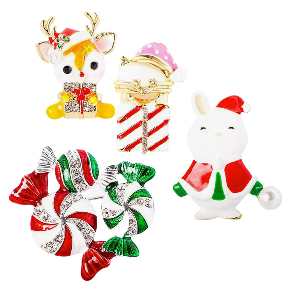 4 pcs Xmas Brooch Pin Decorative Brooch Pin Metal Brooch Pin Cute Brooch Pin for Women
4 pcs Xmas Brooch Pin Decorative Brooch Pin Metal Brooch Pin Cute Brooch Pin for Women