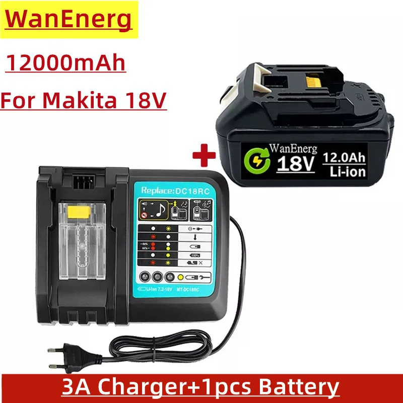 For Makita 18V 12000mAh Rechargeable Power Tools Battery with LED Li-ion Replacement LXT BL1860B BL1860 BL1850
For Makita 18V 12000mAh Rechargeable Power Tools Battery with LED Li-ion Replacement LXT BL1860B BL1860 BL1850