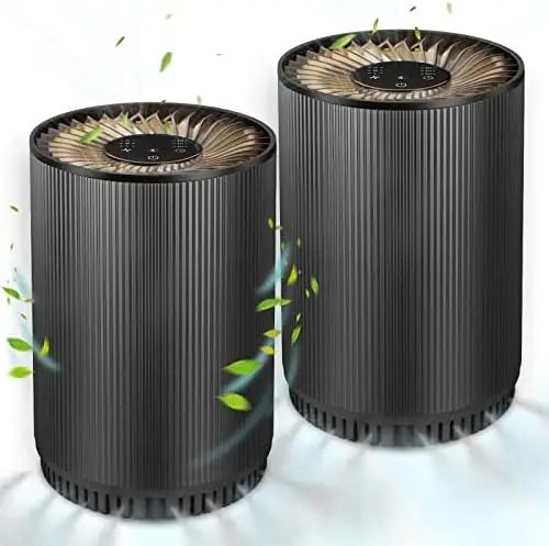 Pack Air Purifiers for Home Bedroom up to 690ft², H13 True HEPA Filter Air Cleaner Filterable 99.97% Micron Particles/Smoke/Pe
Pack Air Purifiers for Home Bedroom up to 690ft², H13 True HEPA Filter Air Cleaner Filterable 99.97% Micron Particles/Smoke/Pe