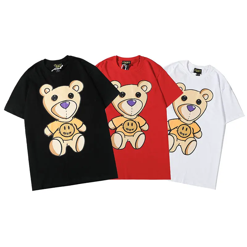 2022 New DREW T Shirt Summer 100% Cotton Men O-neck T-shirt Male Women's tshirt Short Sleeve Bear Tops HOUSE JUSTIN Brand Smiley
2022 New DREW T Shirt Summer 100% Cotton Men O-neck T-shirt Male Women's tshirt Short Sleeve Bear Tops HOUSE JUSTIN Brand Smiley