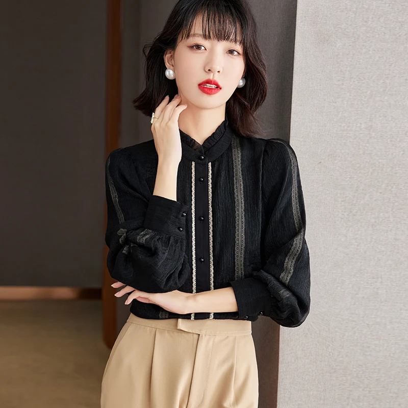 Шифоновая женская рубашка кружевная Лоскутная винтажная Блузка Весна/лето модная женская одежда с круглым вырезом Свободные топы с длинным рукавом
Шифоновая женская рубашка кружевная Лоскутная винтажная Блузка Весна/лето модная женская одежда с круглым вырезом Свободные топы с длинным рукавом